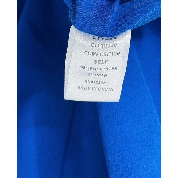 NSR Napean Sea Rd Sheath Dress Large Cobalt Blue Square Neck 90s Style Classic - Picture 7 of 15